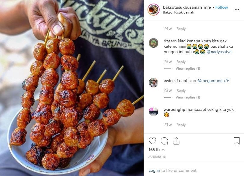 Lezatnya Seporsi Bakso Tusuk Sainah Yogyakarta Nggak Ada Lawan