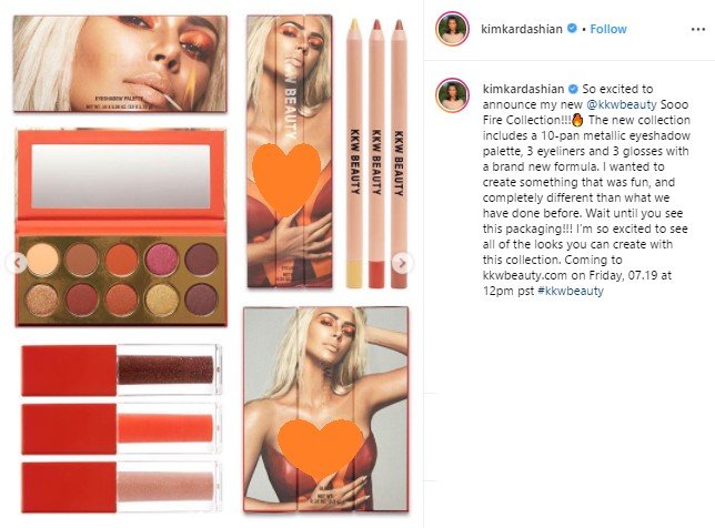 Kim Kardashian rilis eyeshadow pallete terbaru. (Instagram/@kimkardashian)