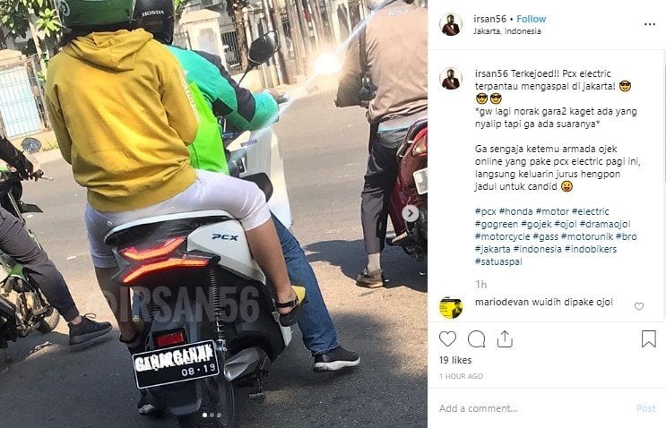 Honda PCX Elektrik. (Instagram/irsan56)