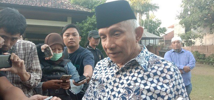 Amien Rais di rumahnya Condongcatur, Depok, Sleman, Daerah Istimewa Yogyakarta, Sabtu (13/7/2019) sore. [Suara.com/Rahmat Ali]