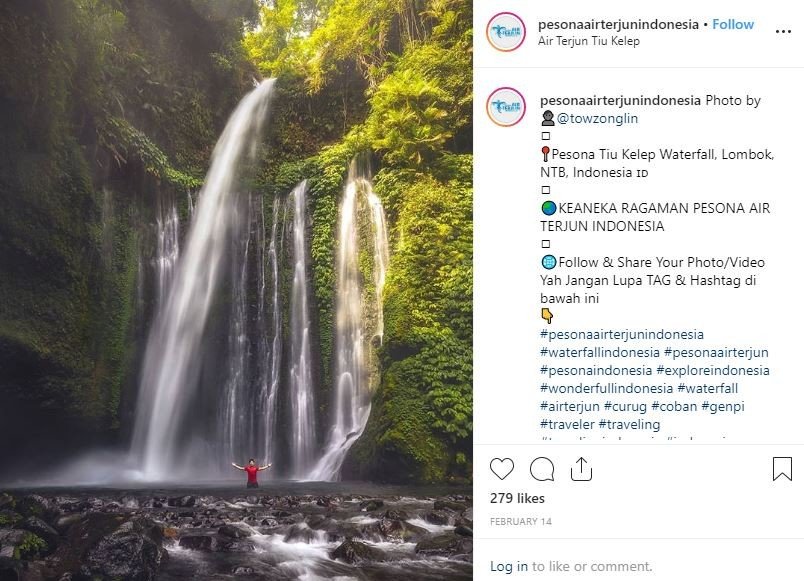 (Instagram Pesona Air Terjun Indonesia)