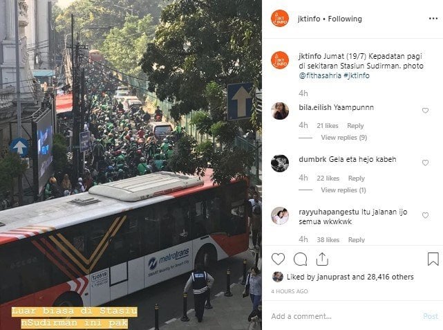 Potret Jakarta yang 'Lebih Hijau'. (Instagram/jktinfo)