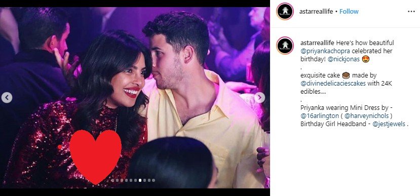 Ulang Tahun ke-37, Priyanka Chopra Tampil Seksi dengan Dress Merah. (Instagram/@astarreallife)