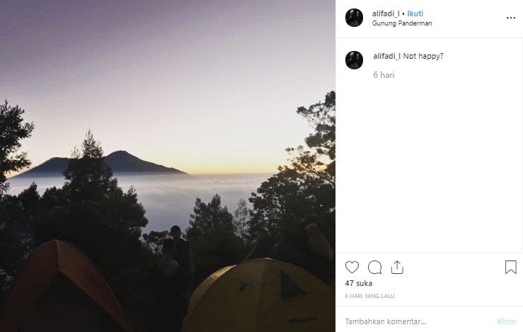 Gunung Panderman. (Instagram/@alifasi_l)