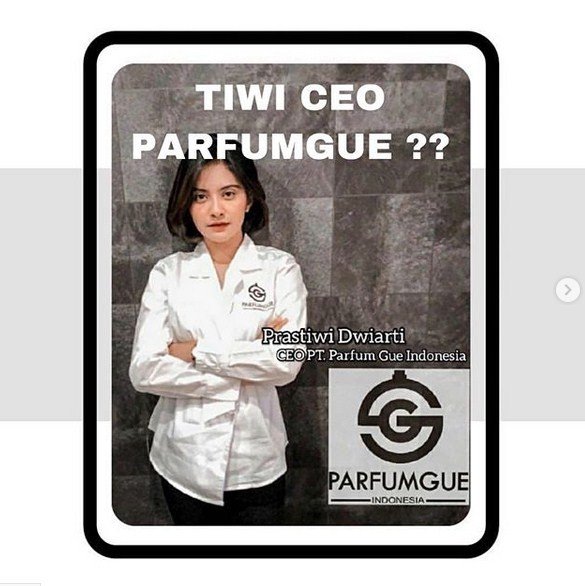 Tiwi eks T2 sebagai CEO Parfum Gue. [Instagram]