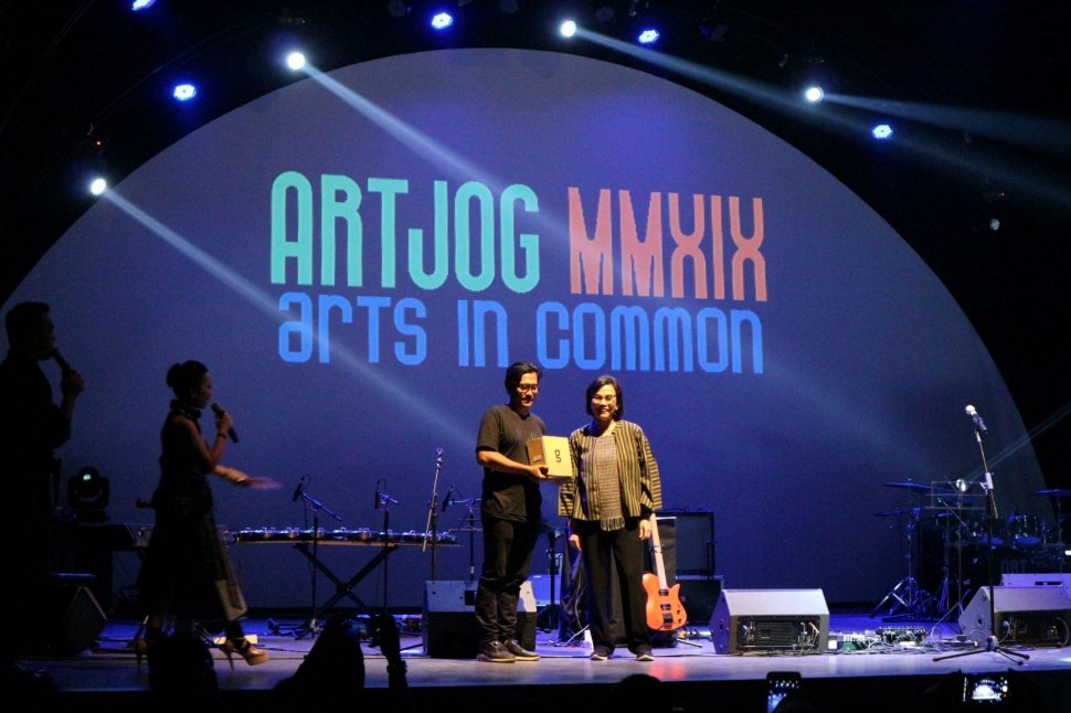 Menteri Keuangan Indonesia, Sri Mulyani hadir di opening ceremony ARTJOG MMXIX. (Suara/Arendya)