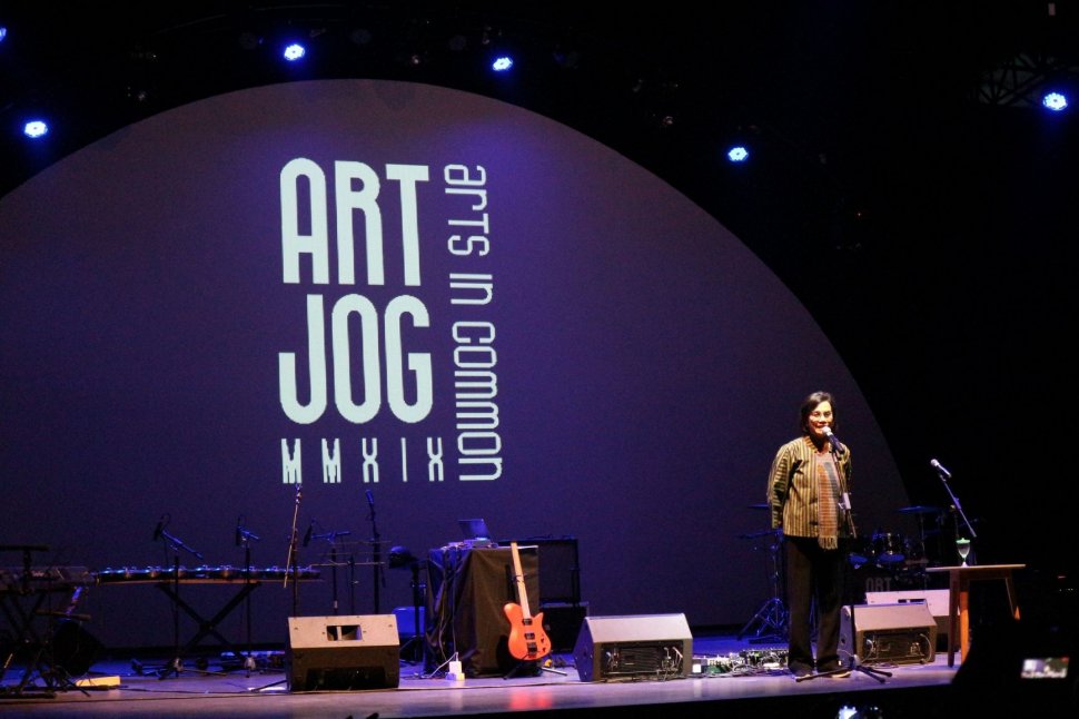 Menteri Keuangan Indonesia, Sri Mulyani hadir di opening ceremony ARTJOG MMXIX. (Suara/Arendya)