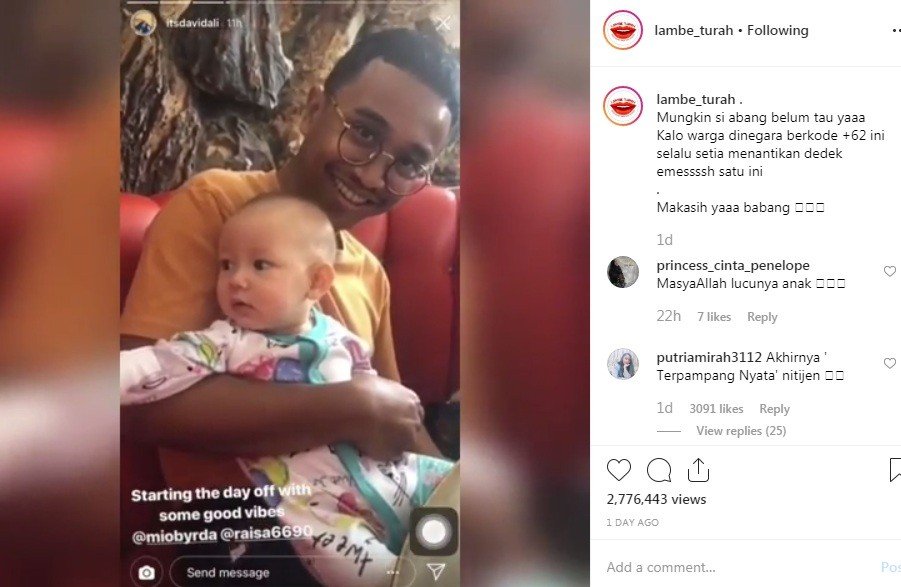 Bidik layar unggahan lambe turah [Instagram]