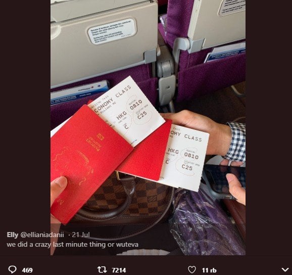 Liburan Dadakan ke Hongkong, Kisah 2 Turis Wanita Ini Viral. (Twitter/@ellianiadani)