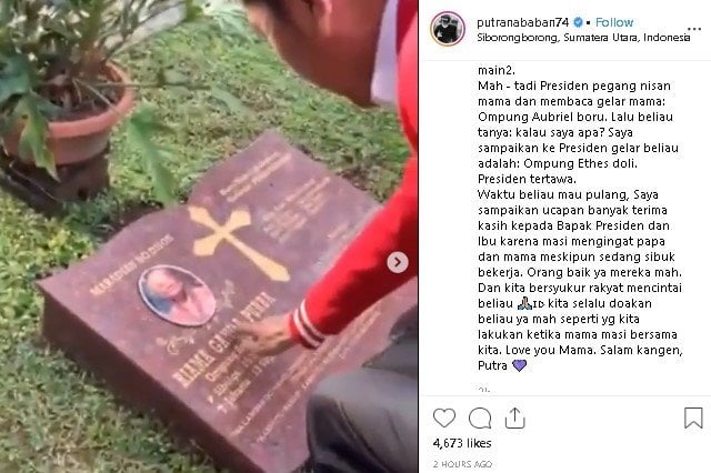 Ditemani Istri Jokowi Ziarah Ke Makam Ibunda Putra Nababan