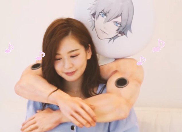 Boyfriend Hug Speakers. (YouTube/Level5ch)