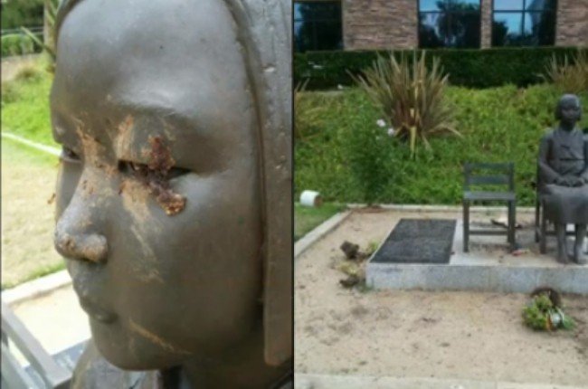 Monumen Comfort Woman di California rusak gara-gara aksi vandalisme. (YouTube)