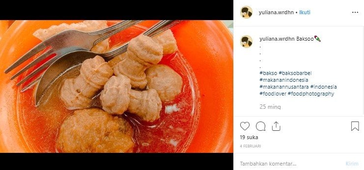 Usaha kuliner Bakso Barbel milik Agung Hercules di Padalarang. (Instagram/@wirautamafebri)