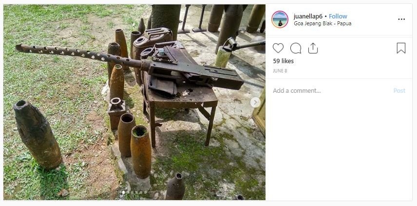 Situs peninggalan Perang Dunia II di Indonesia (instagram.com/juanellap6)