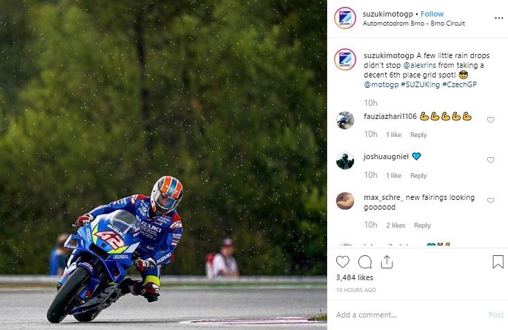 Motor Suzuki yang Menggunakan Winglet Baru di MotoGP Ceko. (Instagram/suzukimotogp)