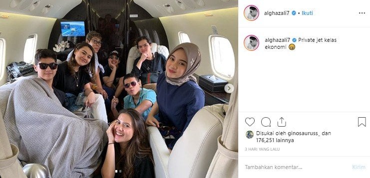 Maia Estianty ajak liburan menantu. (Instagram/@alghazali7)