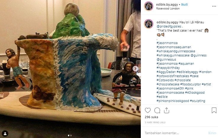 Ulang Tahun, Jason Momoa Dapat Kejutan Kue Seberat 76 Kilogram. (Instagram/@edible.by.aggy)