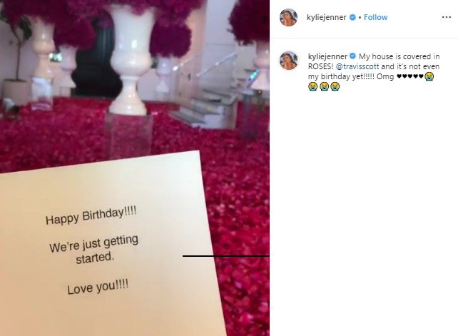 Penuh Mawar Merah, Ini Kejutan Travis Scott Jelang Ultah Kylie Jenner. (Instagram/@kyliejenner)