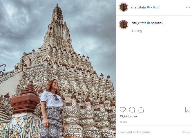 Potret liburan Cita Citata. (Instagram/@cita_citata)