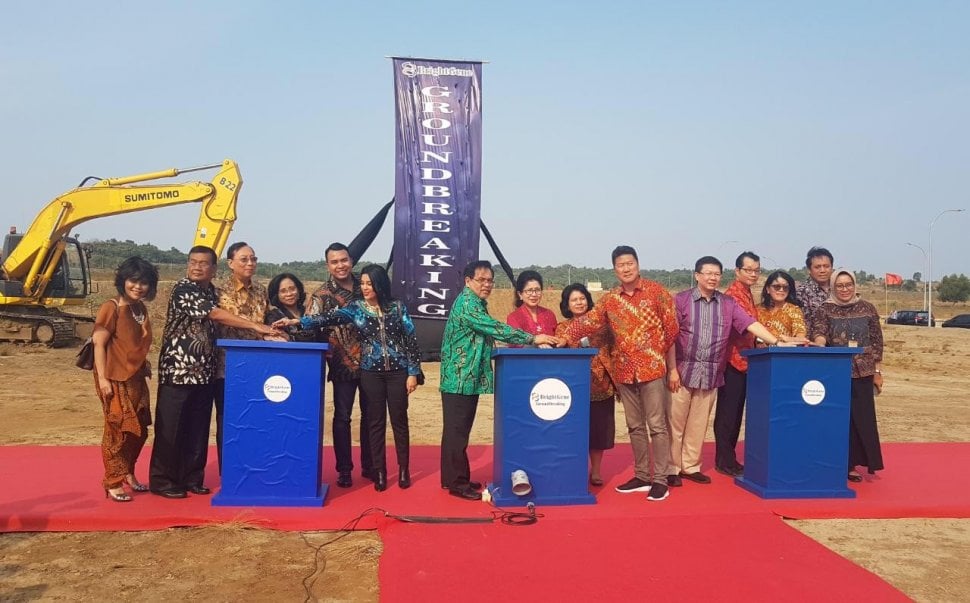 Groundbreaking PT Brightgene Biomedical Indonesia. (Foto: Biro Komunikasi Kemenkes RI)