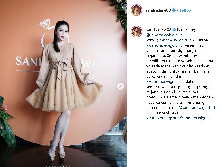 Sandra Dewi hamil tua. (Instagram/@sandradewi88)