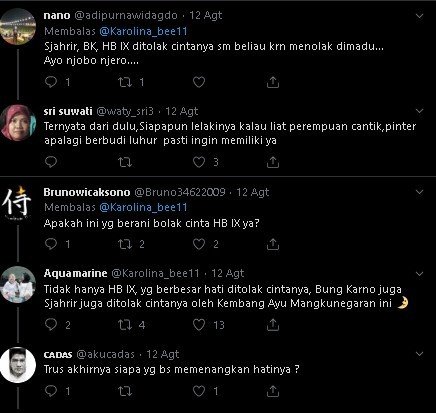 Cuitan warganet soal Gusti Nurul. (Twitter/@Karolina_bee11)