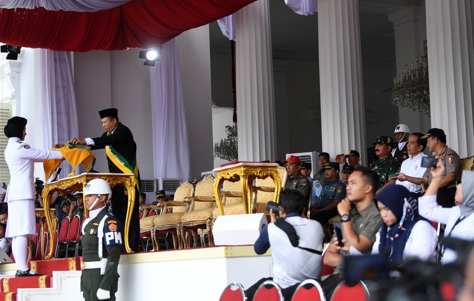 Jokowi Tinjau Gladi Bersih Upacara Hut Kemerdekaan Ri Ke 74