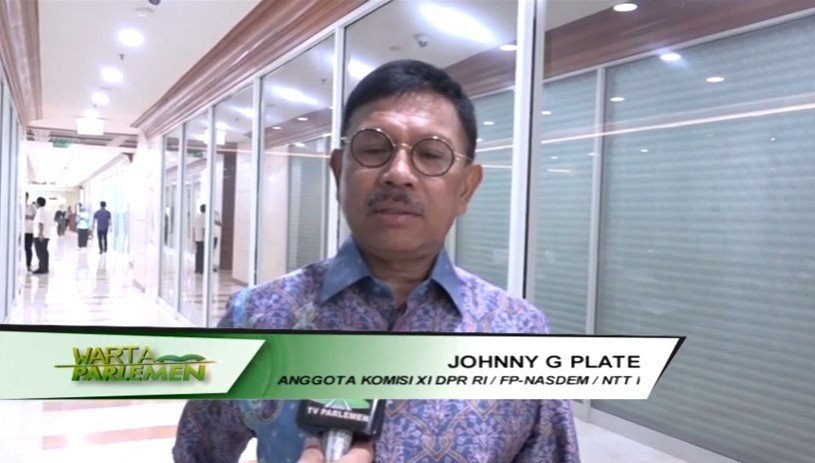 Anggota Komisi XI Johnny G Plate (Youtube DPR RI)