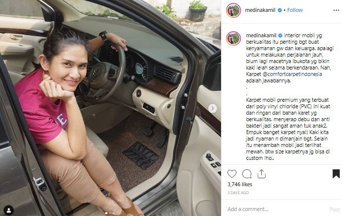 Mobil Medina Kamil, Suzuki Ertiga. (Instagram/@medinakamil)