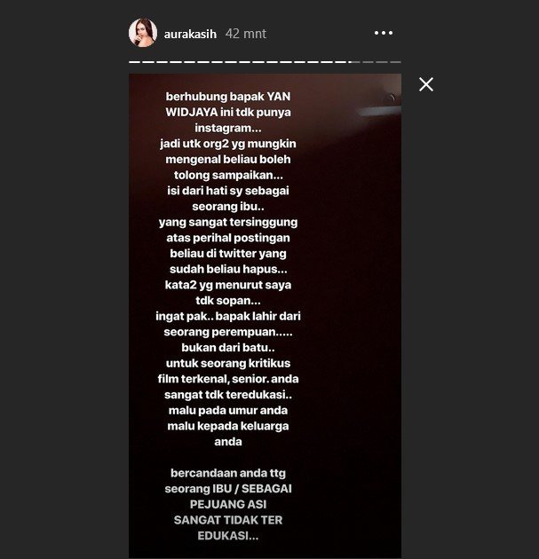 Aura Kasih marah disebut "pabrik susu". [Instagram]