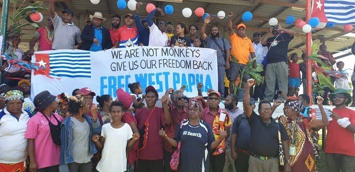 Sabtu (24/8/2019), aktivis Papua dan rakyat Papua Nugini melancarkan demonstrasi damai di Port Moresby, untuk mengecam perlakuan rasisme tersebut. [dok.]