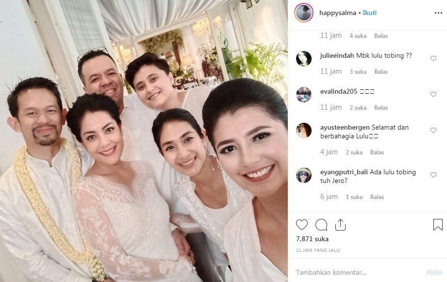 Lulu Tobing dan Bani M Mulia menikah [Instagram/happysalma]