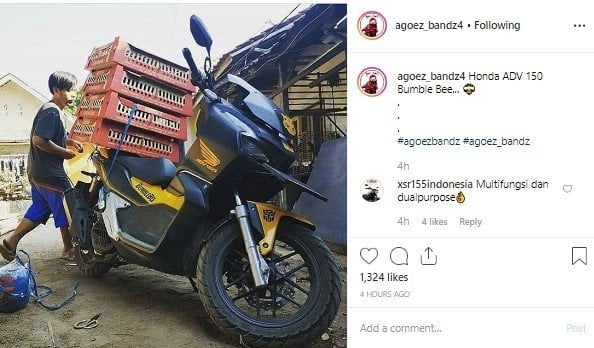 Honda ADV 150. (Instagram/agoez_bandz4)