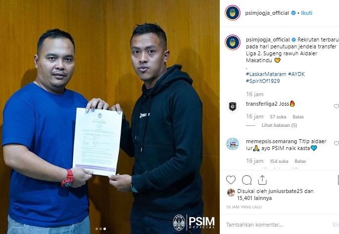 Striker anyar PSIM Yogyakarta, Aldaier Makatindu. (Instagram/@psimjogja_official).