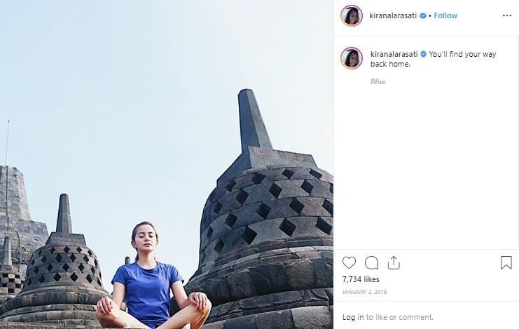 Gaya liburan Kirana Larasati. (Instagram/@kiranalarasati)