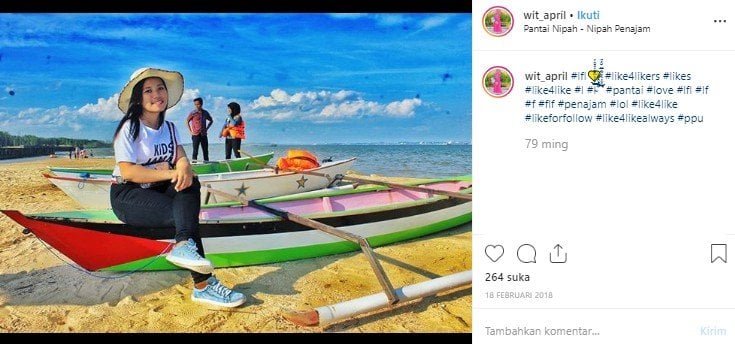 Pantai Sipakario di Penajam Paser Utara. (Instagram/@wit_april)