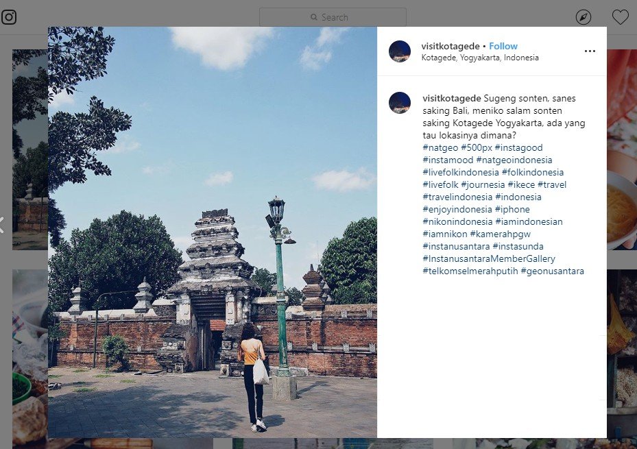 Bangga, Yogyakarta Masuk Daftar Kota Terindah di Asia Berkat Kotagede. (instagram.com/visitkotagede)