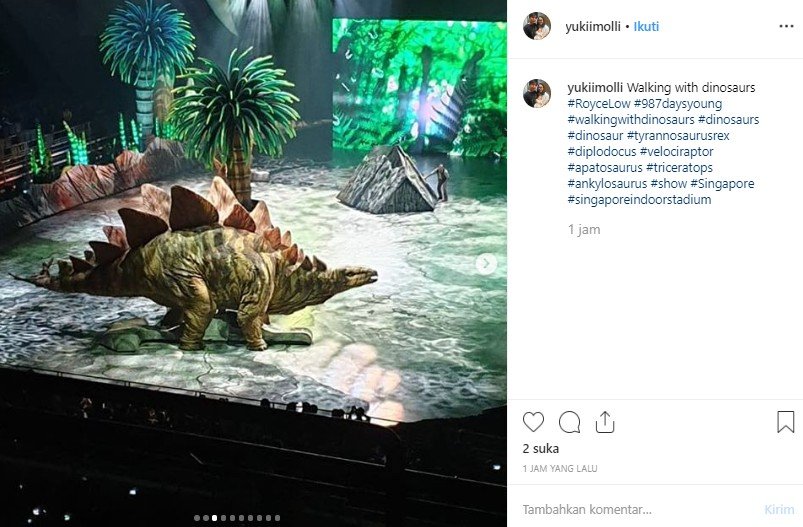 Walking with Dinosaurs - The Live Experience di Singapura. (Instagram/@yukiimoli)