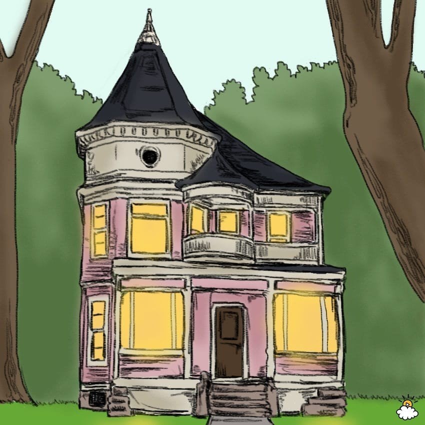 Ilustrasi rumah gaya victoria. (Little Things)