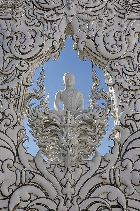 Kuil Putih Wat Rong Khun, Thailand (Wikimedia Commons)