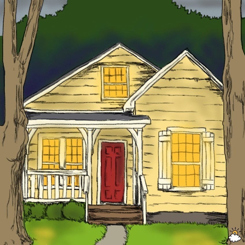 Ilustrasi rumah pondok atau cottage. (Little Things)