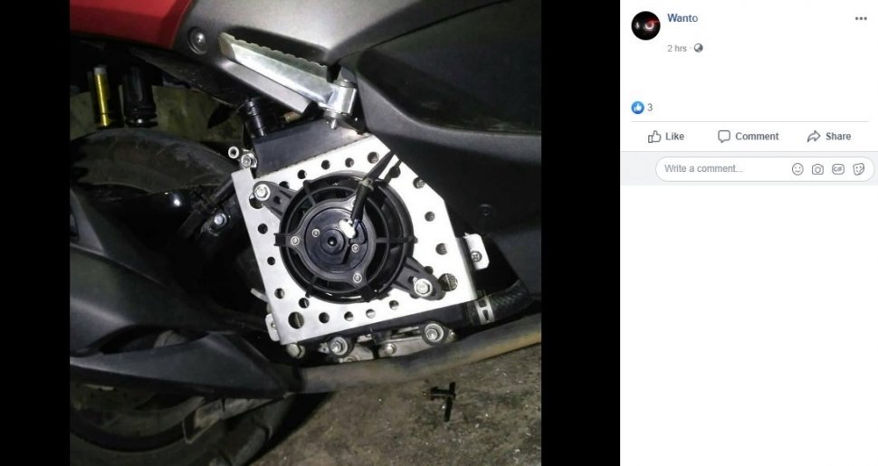 Kipas Tambahan di Radiator Yamaha Nmax. (Facebook/Wanto)