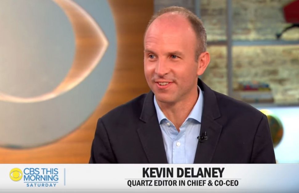 Kevin Delanye, Editor In Chief Quartz. (YouTube/CBS)