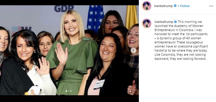 Gaya Rambut Terbaru Ivanka Trump Bikin Pangling. (Instagram/@ivankatrump)