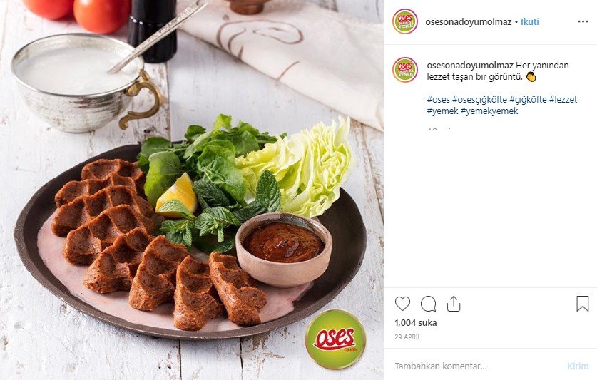 Cig Kofte, kuliner ekstrem khas Turki. (Instagram/@osesonadoyumolmaz)