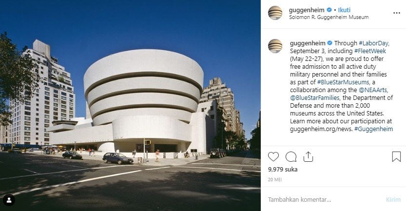  Guggenheim Museum. (Instagram/@guggenheim)