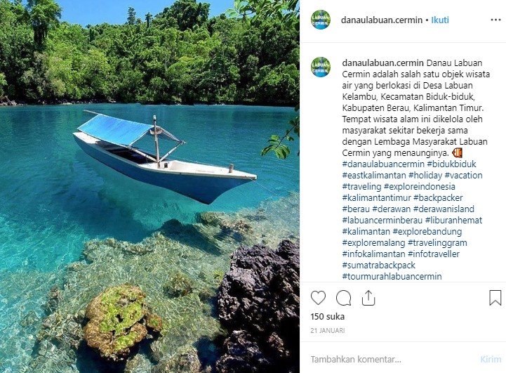 Danau Labuan Cermin. (Instagram/@danaulabuan.cermin)