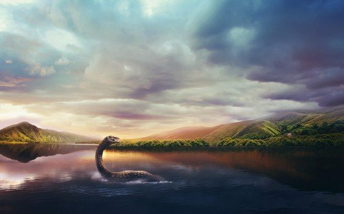 Ilustrasi monster Loch Ness. [Shutterstock]