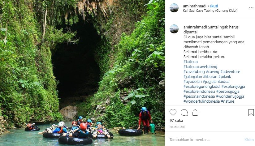 Kalisuci Cave Tubing. (Instagram/@aminrahmadi)