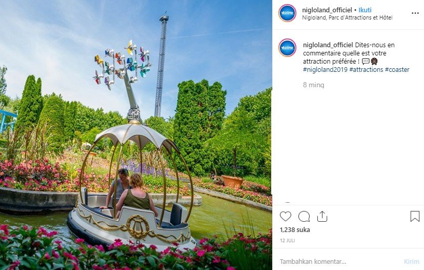 Taman Rekreasi Nigloland di Perancis. (Instagram/@nigloland_officiel)